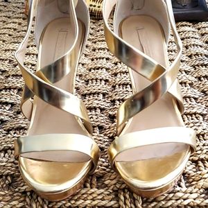 Gold Stelletos by BCBGMAXAZRIA, Size 7
